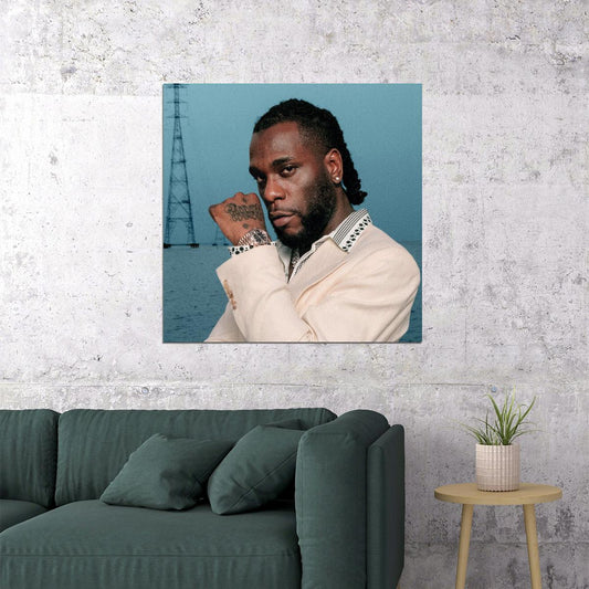 Burna Boy Poster Afrobeats Music Wall Art Nigerian Singer Music Print - xonomax