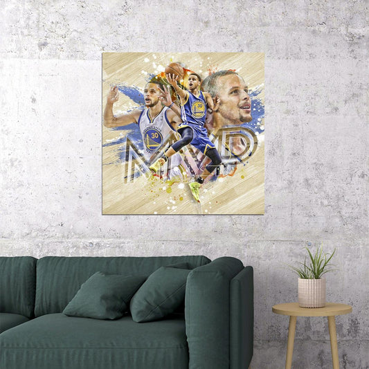 Stephen Curry Nba Basketball Poster Famous Player Motivational Sport Print - xonomax