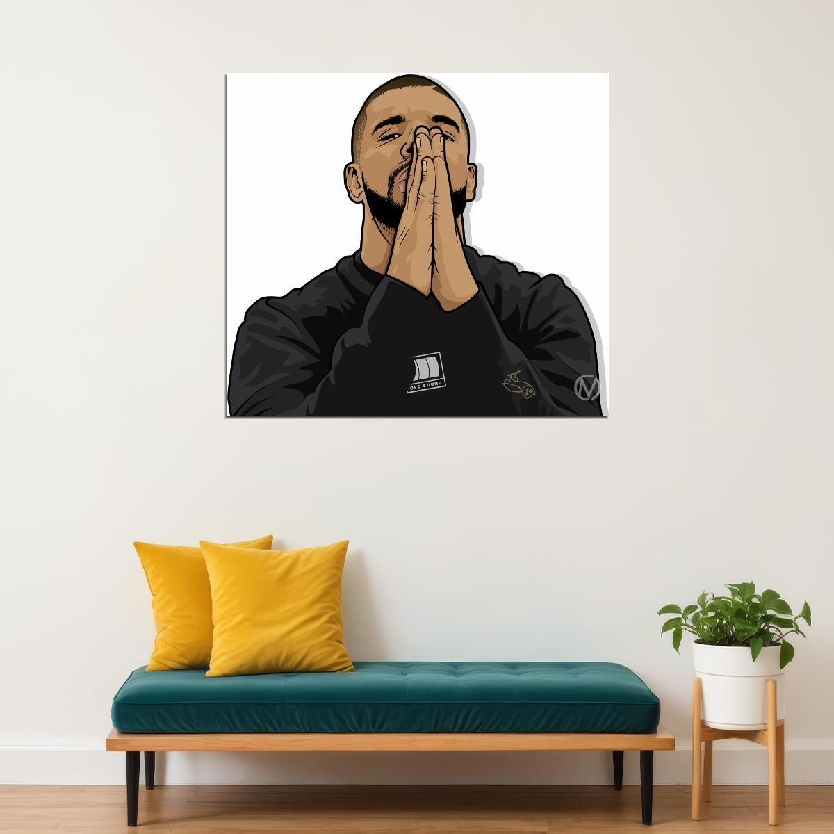 Drake Poster Hip-hop Music Wall Art Rap Artist Print