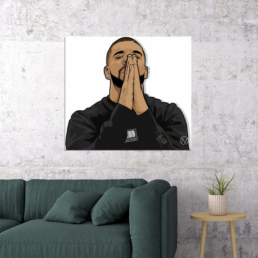 Drake Poster Hip-hop Music Wall Art Rap Artist Print - xonomax