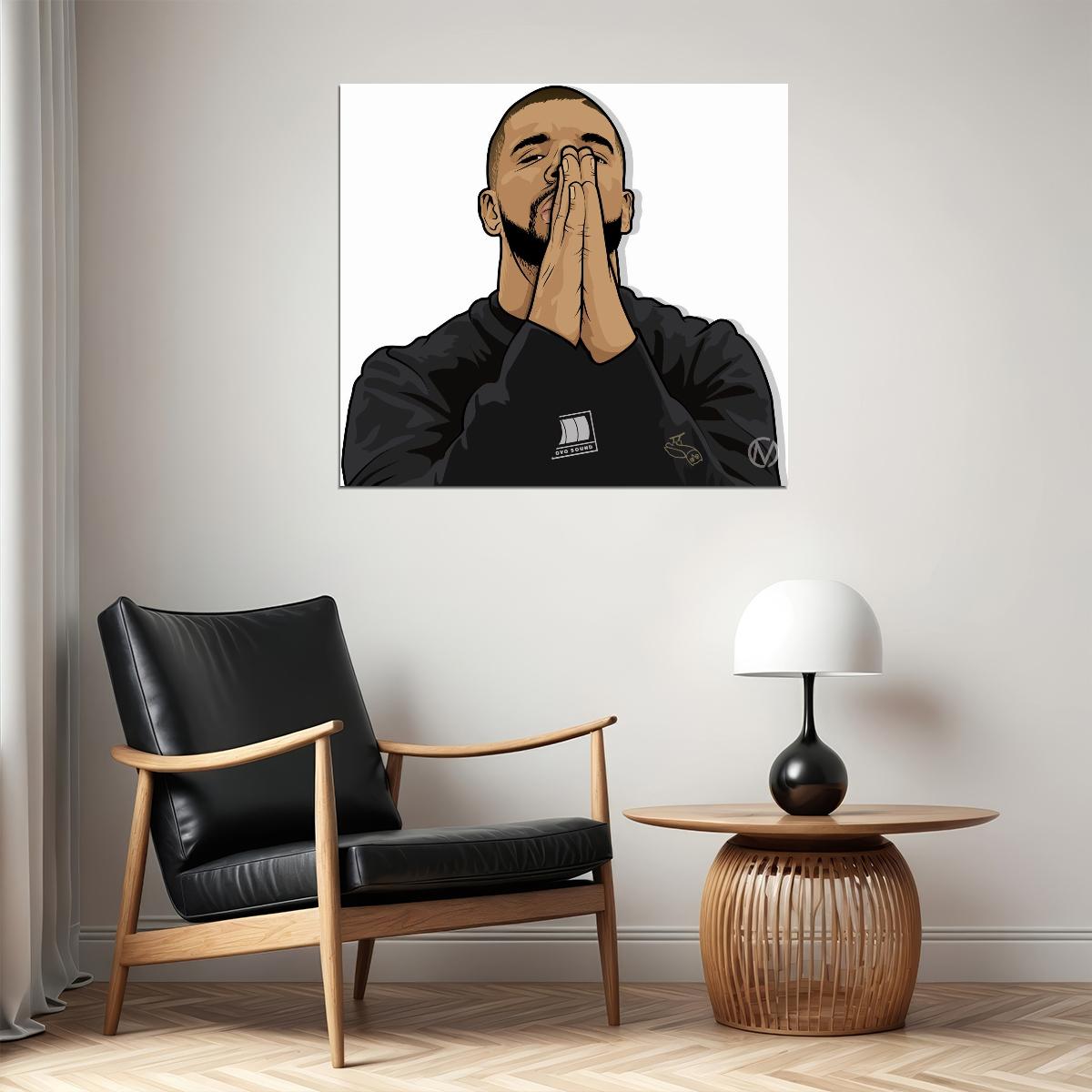 Drake Poster Hip-hop Music Wall Art Rap Artist Print - xonomax