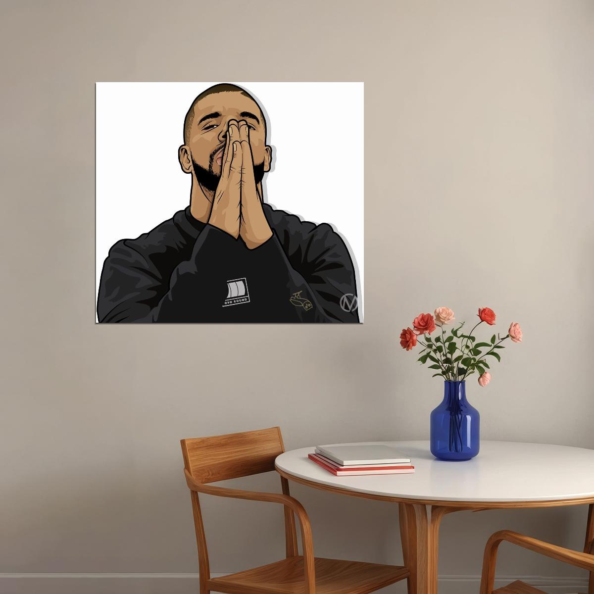 Drake Poster Hip-hop Music Wall Art Rap Artist Print