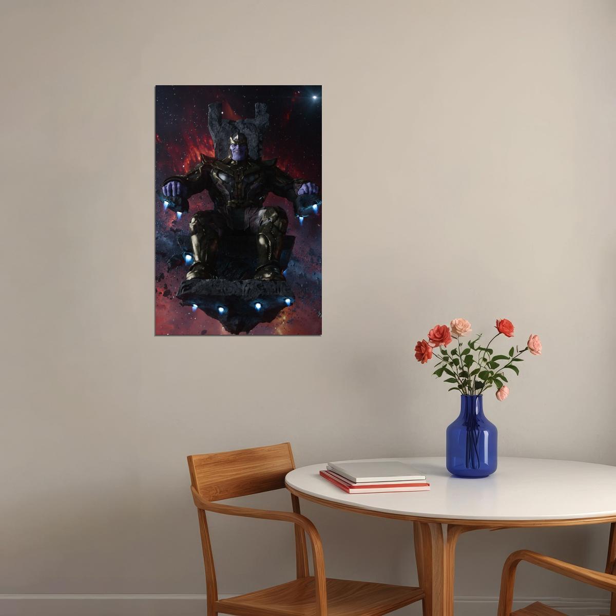 Thanos Marvel Movie Poster Iconic Supervillain Art Print - xonomax