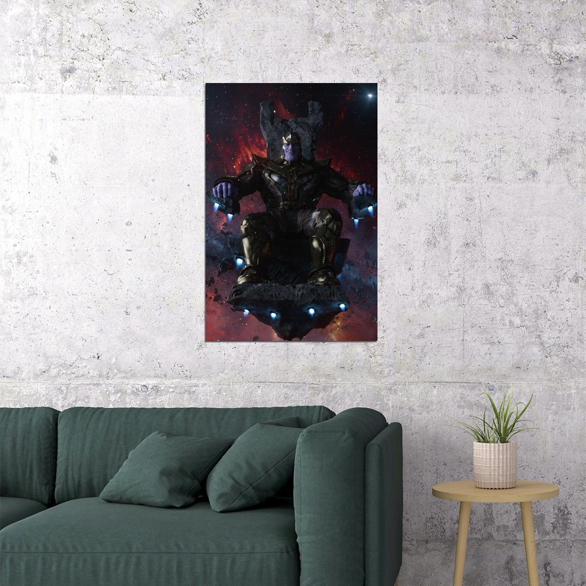 Thanos Marvel Movie Poster Iconic Supervillain Art Print - xonomax