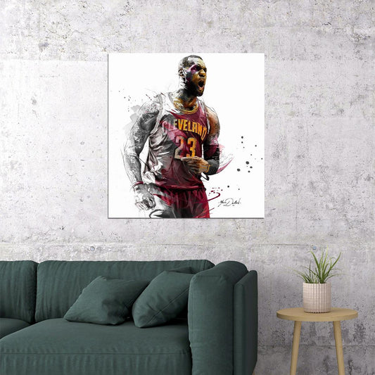 Lebron James Poster Famous Basketball Player Motivational Sports Print - xonomax