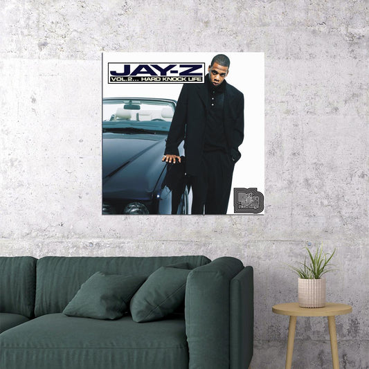 Jay-z Hard Knock Album Cover Art Music Poster Rap Wall Print - xonomax