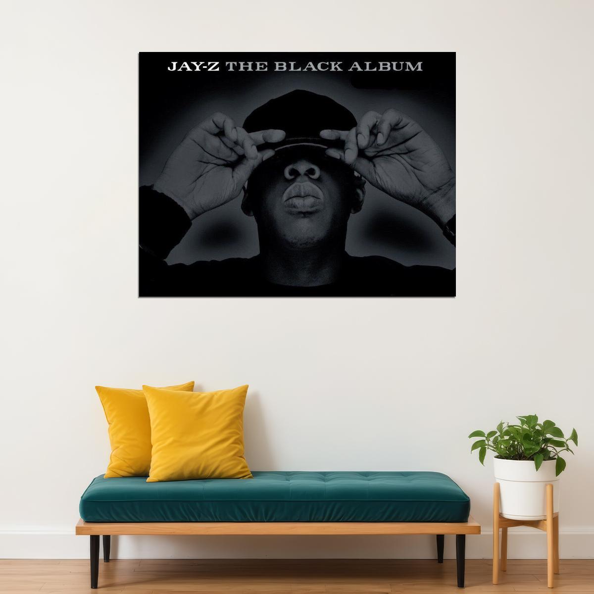 Jay-z The Black Album Album Cover Art Music Poster Rap Wall Print