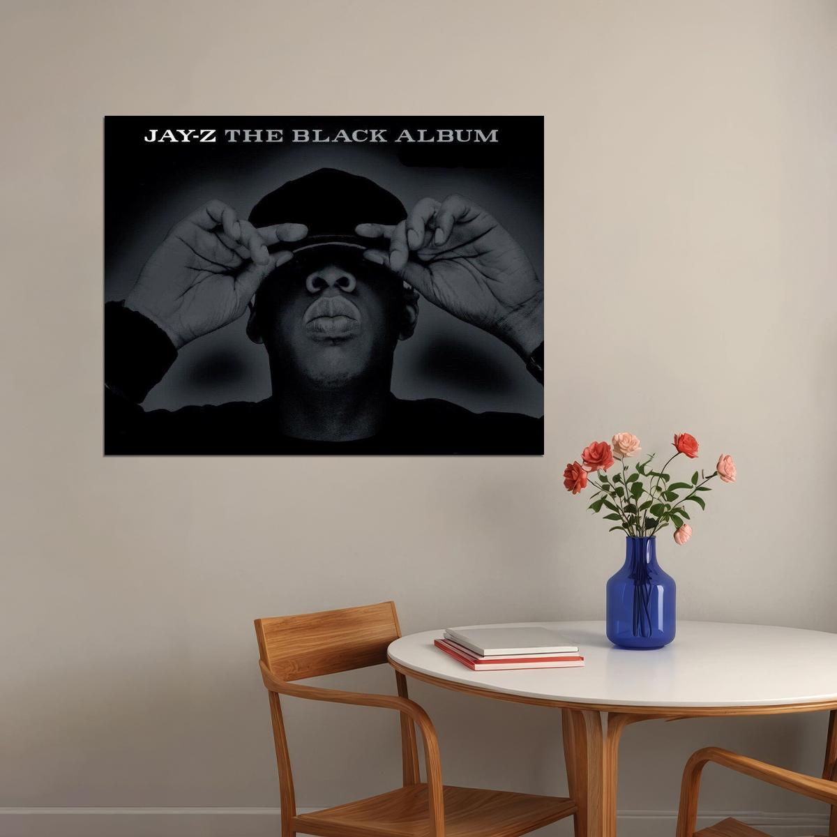 Jay-z The Black Album Album Cover Art Music Poster Rap Wall Print