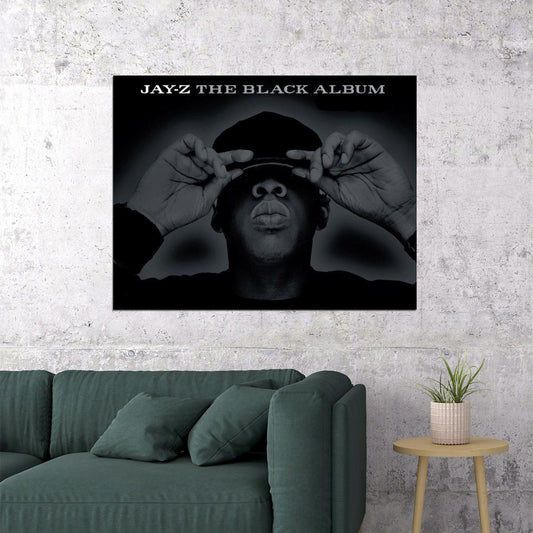 Jay-z The Black Album Album Cover Art Music Poster Rap Wall Print - xonomax