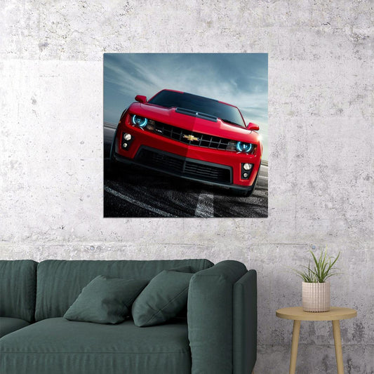 Chevrolet Camaro Poster Classic Muscle Car Wall Art Luxury Car Print - xonomax