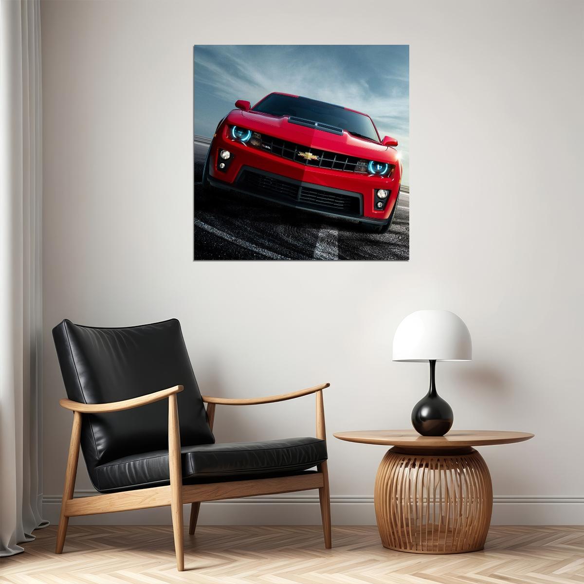 Chevrolet Camaro Poster Classic Muscle Car Wall Art Luxury Car Print
