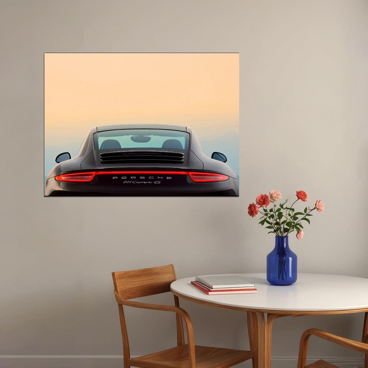 Porsche Boxster Car Poster Sports Supercar Vehicle Wall Art