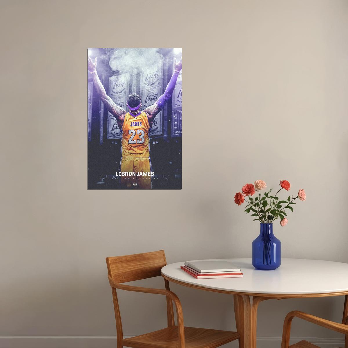 Lebron James Poster Famous Basketball Player Motivational Sports Print