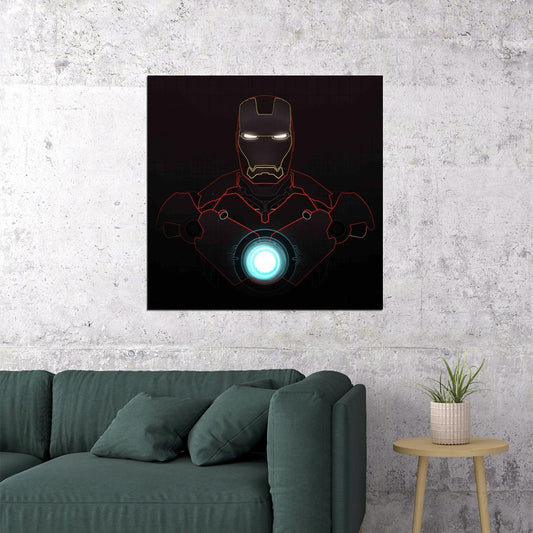 Iron Man Movie Poster Marvel Comics Superhero Wall Art Film Print - xonomax