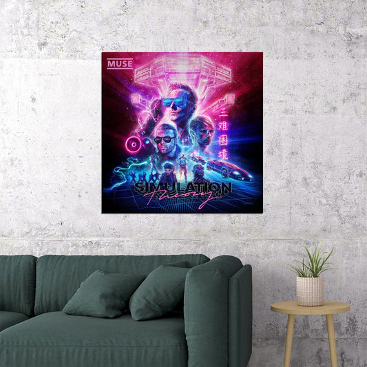 Muse Simulation Theory Album Cover Art Music Poster Rock Band Wall Print - xonomax