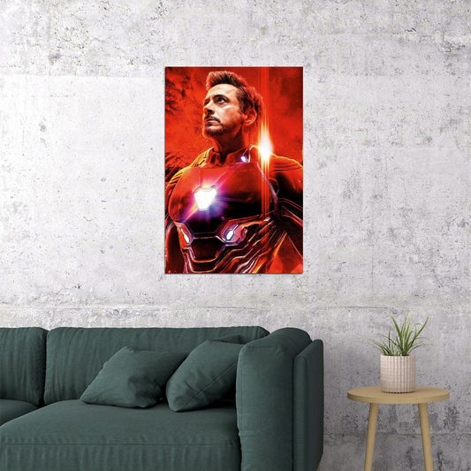 Tony Stark Iron Man Movie Poster Iconic Marvel Superhero Art Epic Robert Downey Jr. Print - xonomax
