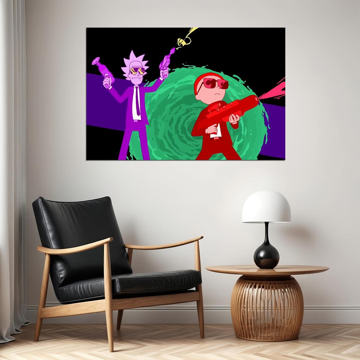 Rick And Morty Tv Series Movie Poster Animated Cartoon Wall Art