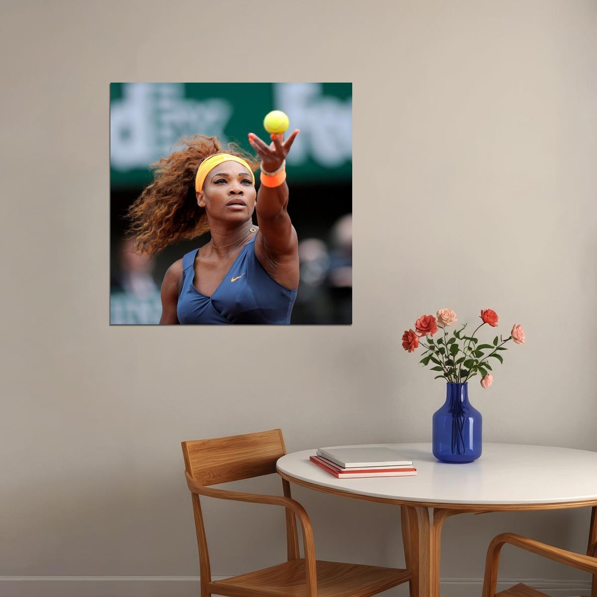 Serena Williams Tennis Poster Legendary Athlete Motivational Sports Print