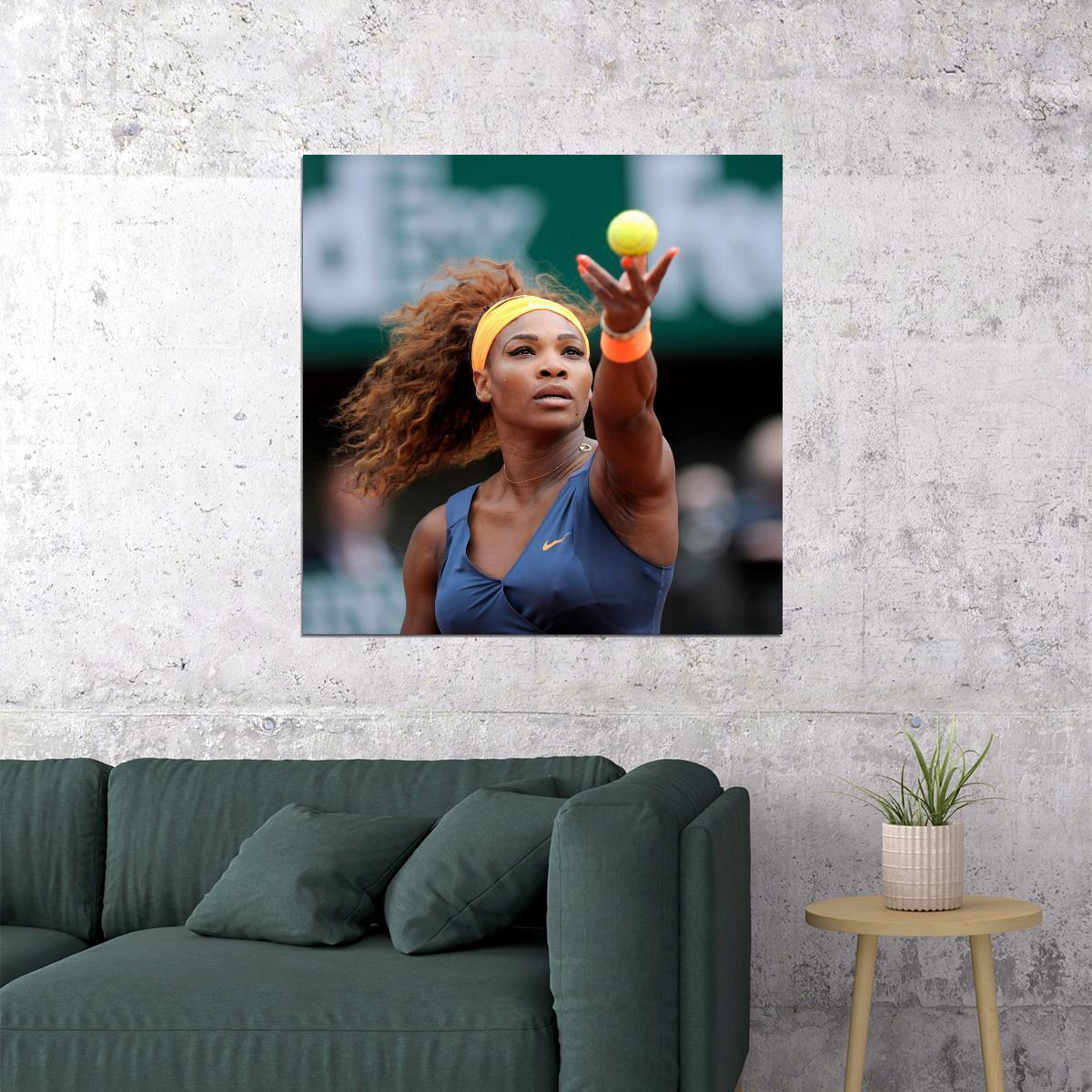 Serena Williams Tennis Poster Legendary Athlete Motivational Sports Print