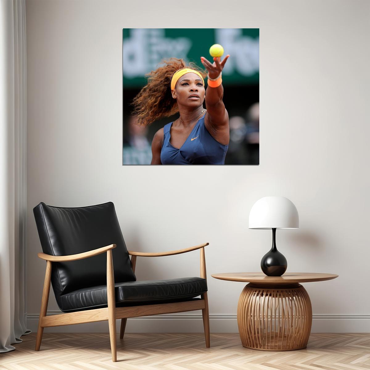 Serena Williams Tennis Poster Legendary Athlete Motivational Sports Print