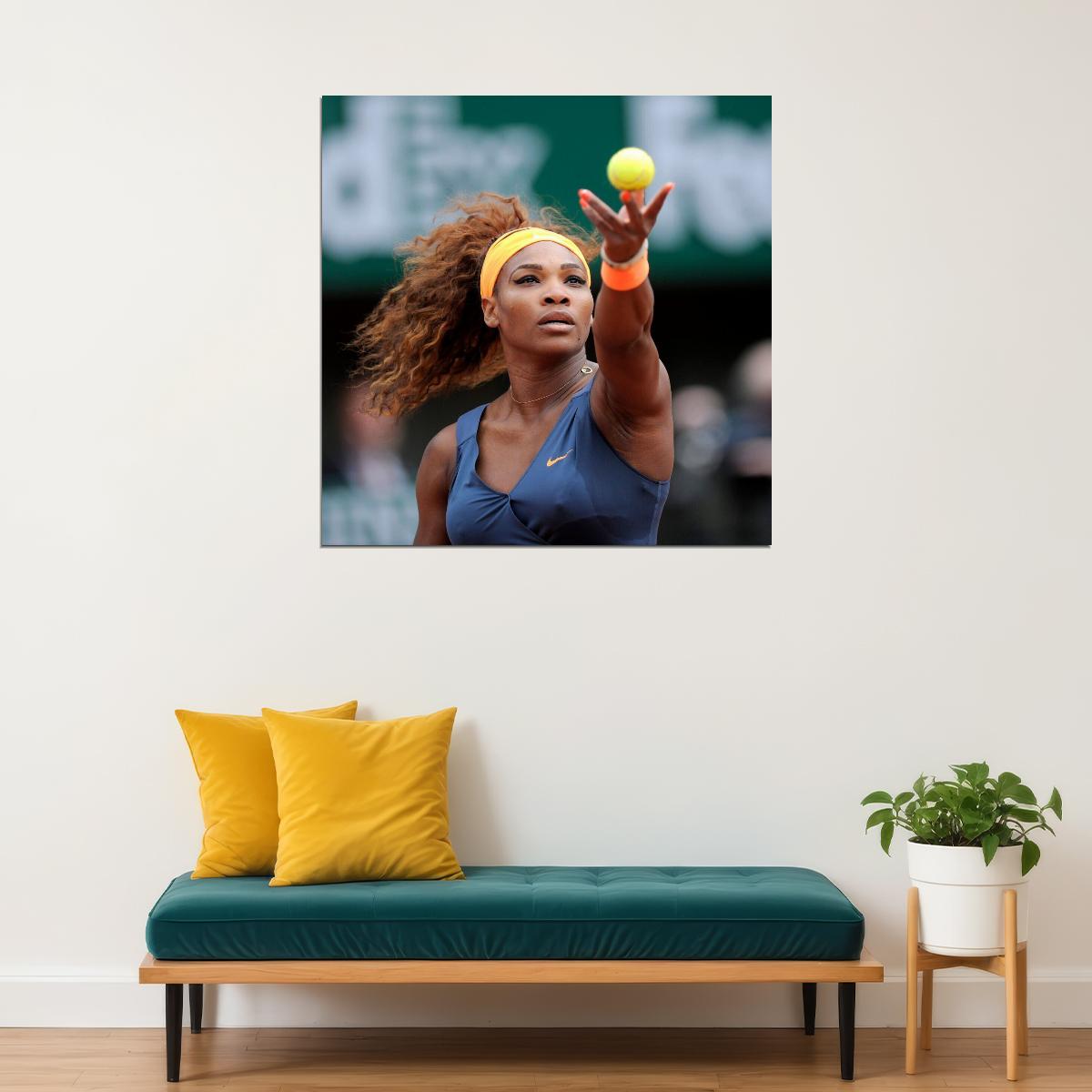 Serena Williams Tennis Poster Legendary Athlete Motivational Sports Print