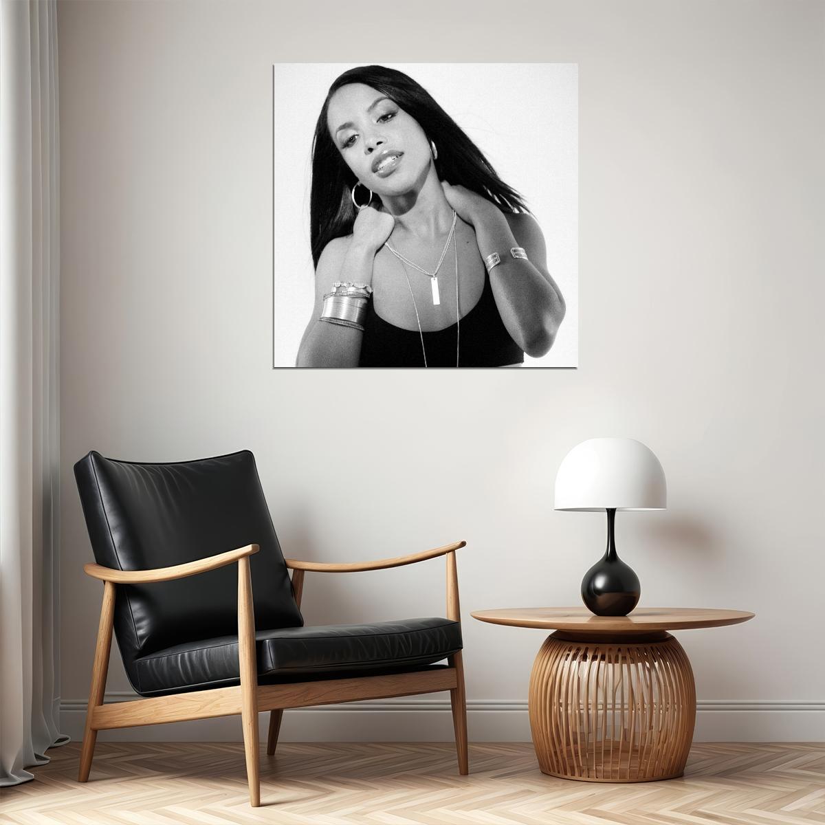 Aaliyah Poster R&b Music Wall Art Singer-songwriter Print - xonomax