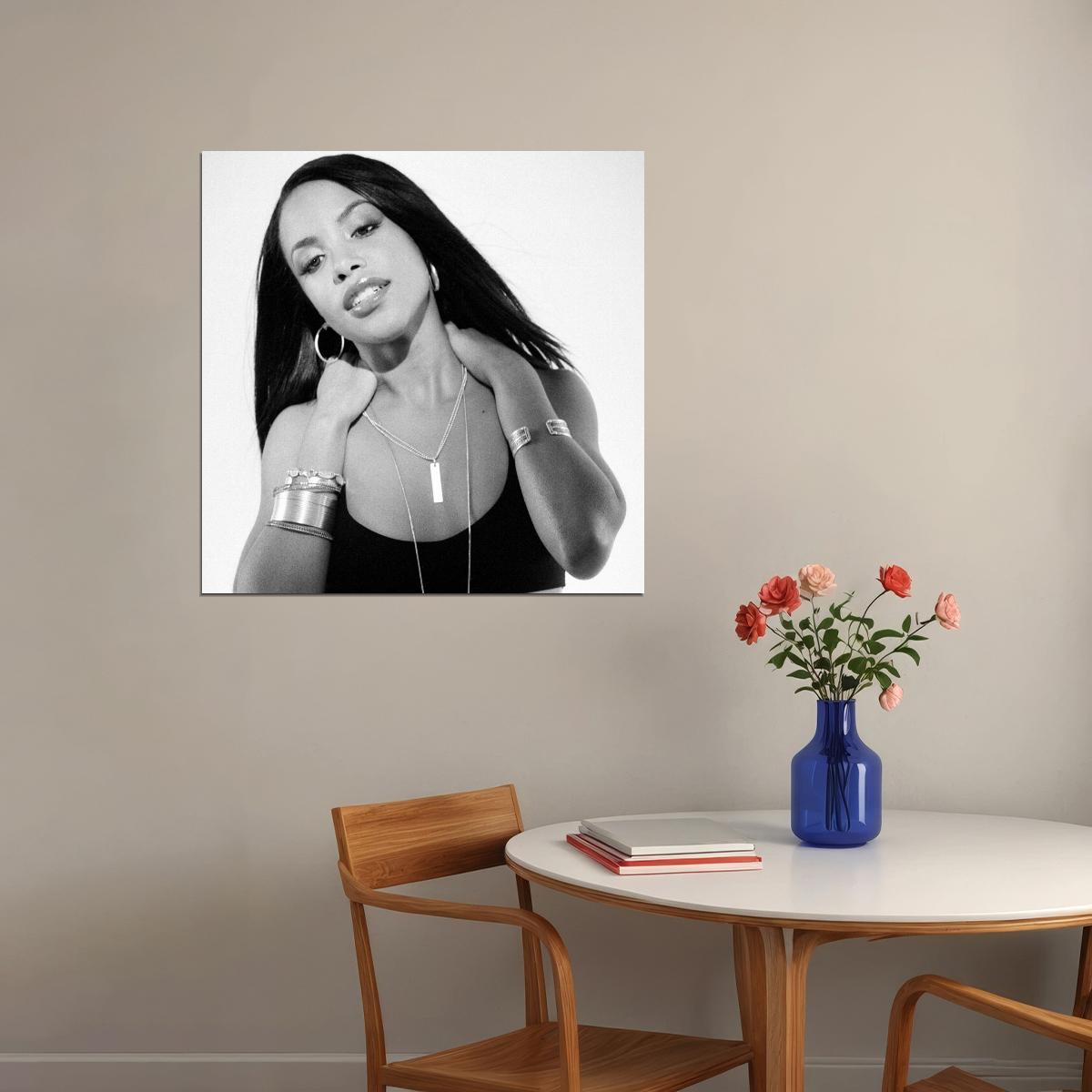 Aaliyah Poster R&b Music Wall Art Singer-songwriter Print - xonomax