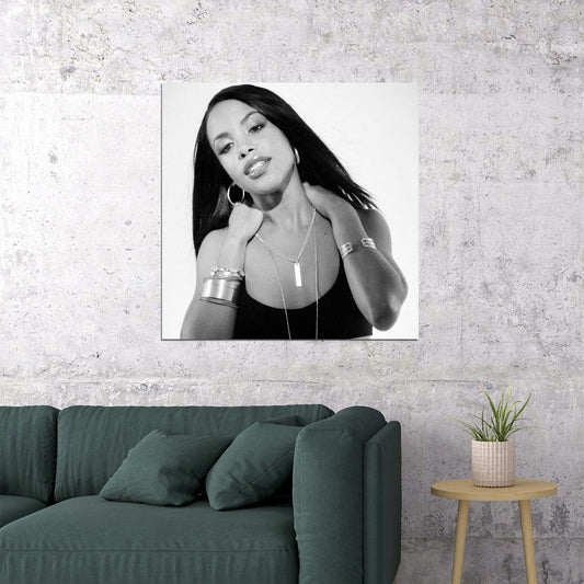 Aaliyah Poster R&b Music Wall Art Singer-songwriter Print - xonomax
