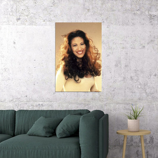 Selena Music Poster Iconic Latin Singer Stunning Artist Wall Print - xonomax