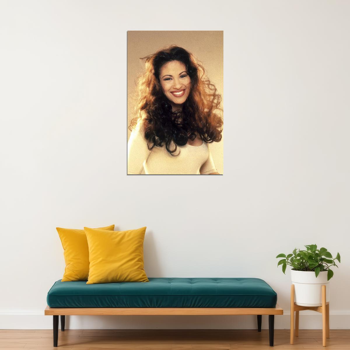 Selena Music Poster Iconic Latin Singer Stunning Artist Wall Print