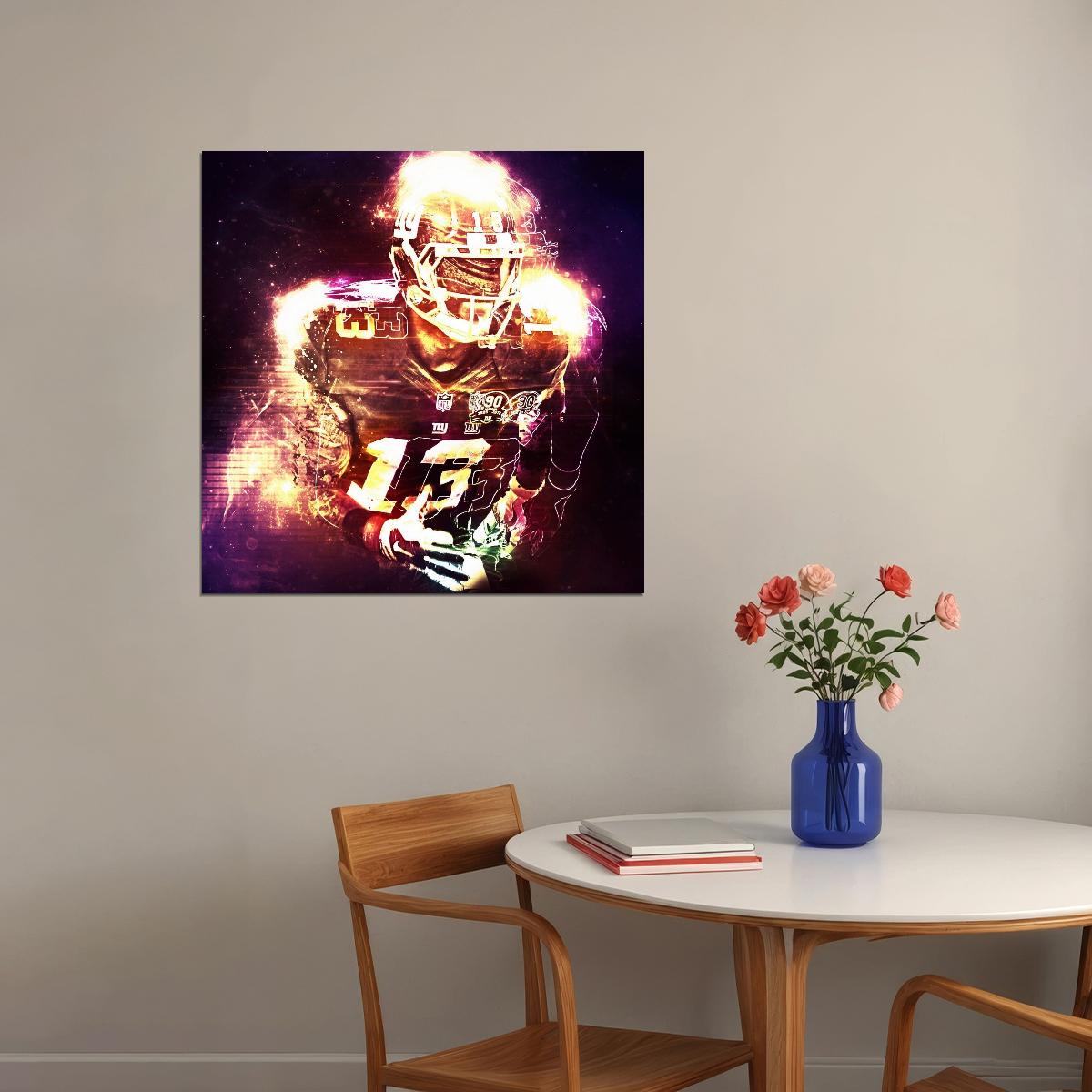 Odell Beckham Jr. Poster Nfl Football Player Wall Art Motivational Sports Print