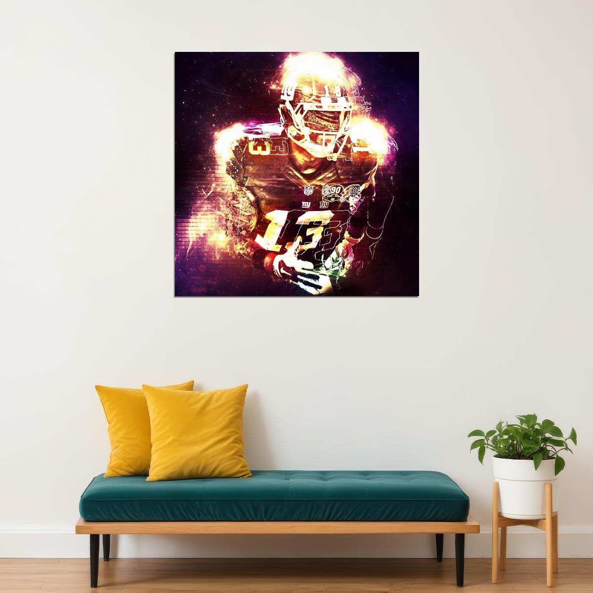 Odell Beckham Jr. Poster Nfl Football Player Wall Art Motivational Sports Print
