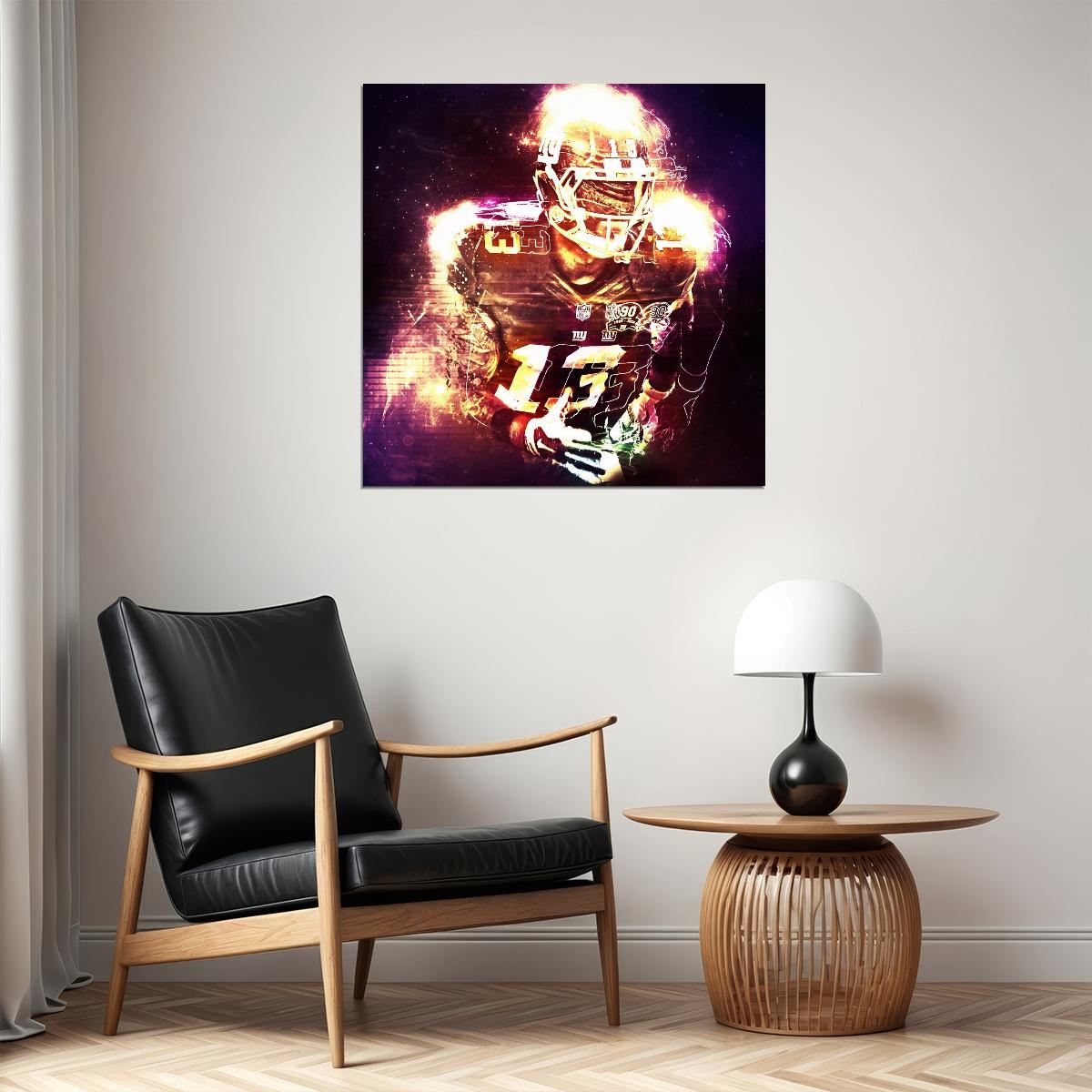 Odell Beckham Jr. Poster Nfl Football Player Wall Art Motivational Sports Print