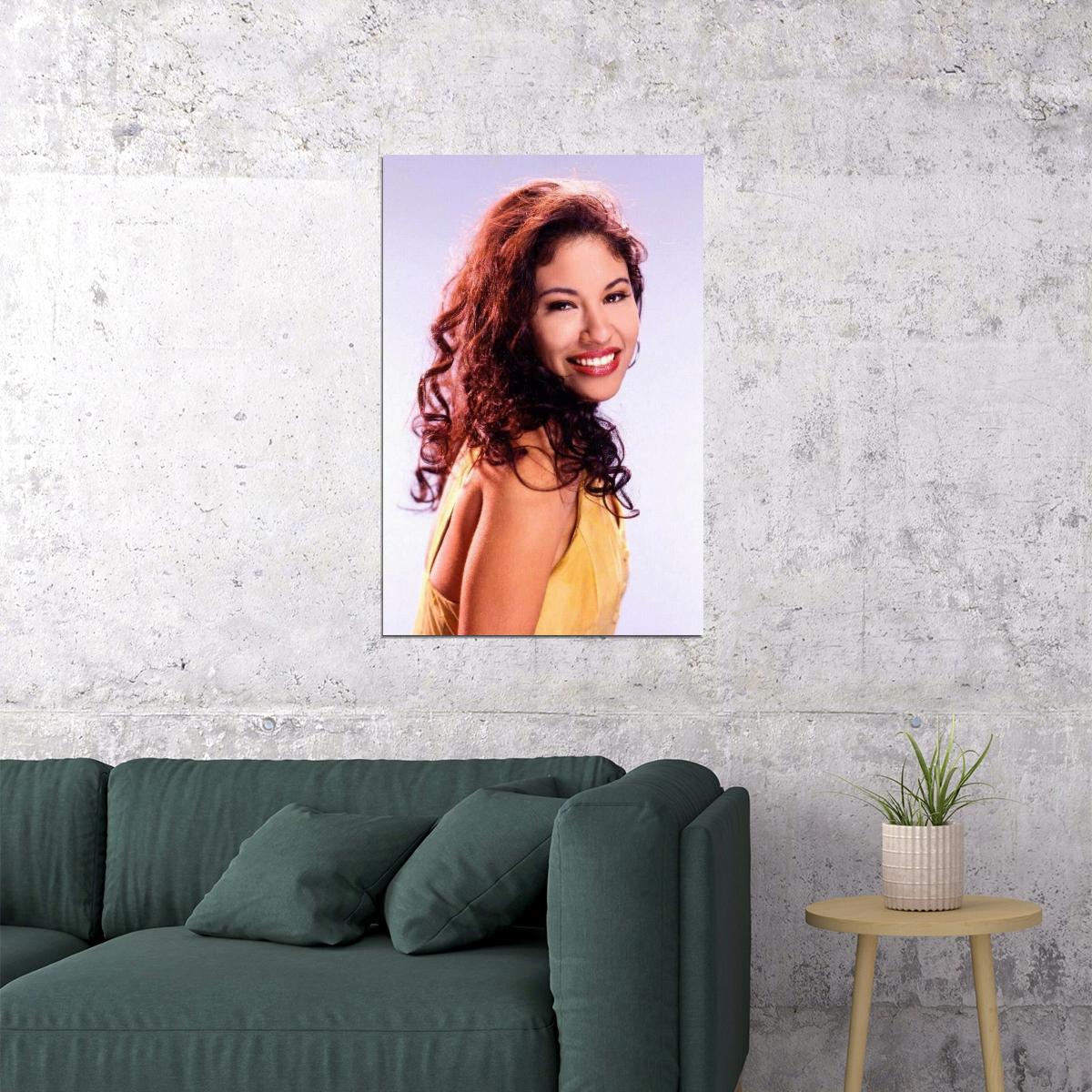 Selena Music Poster Iconic Latin Singer Stunning Artist Wall Print