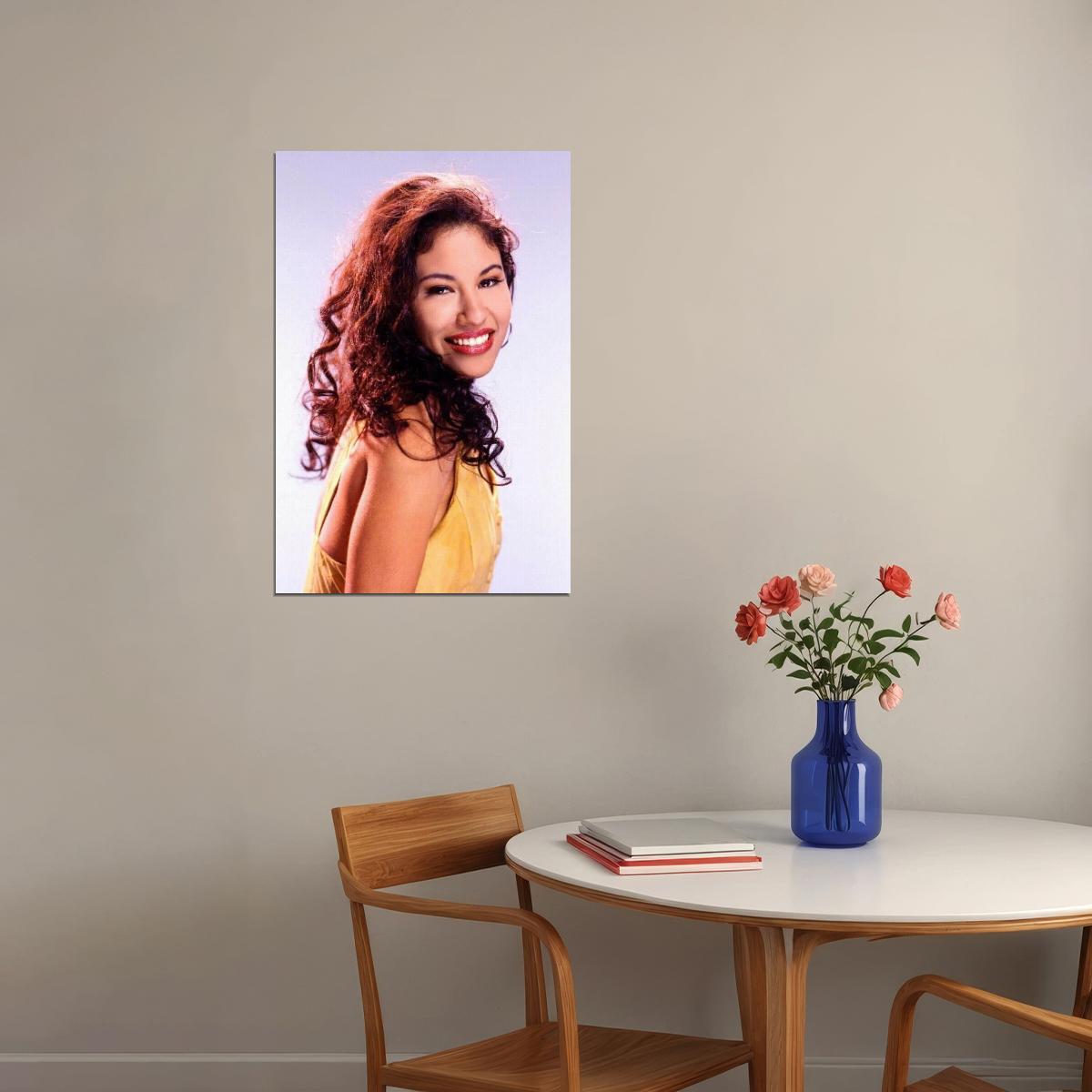 Selena Music Poster Iconic Latin Singer Stunning Artist Wall Print