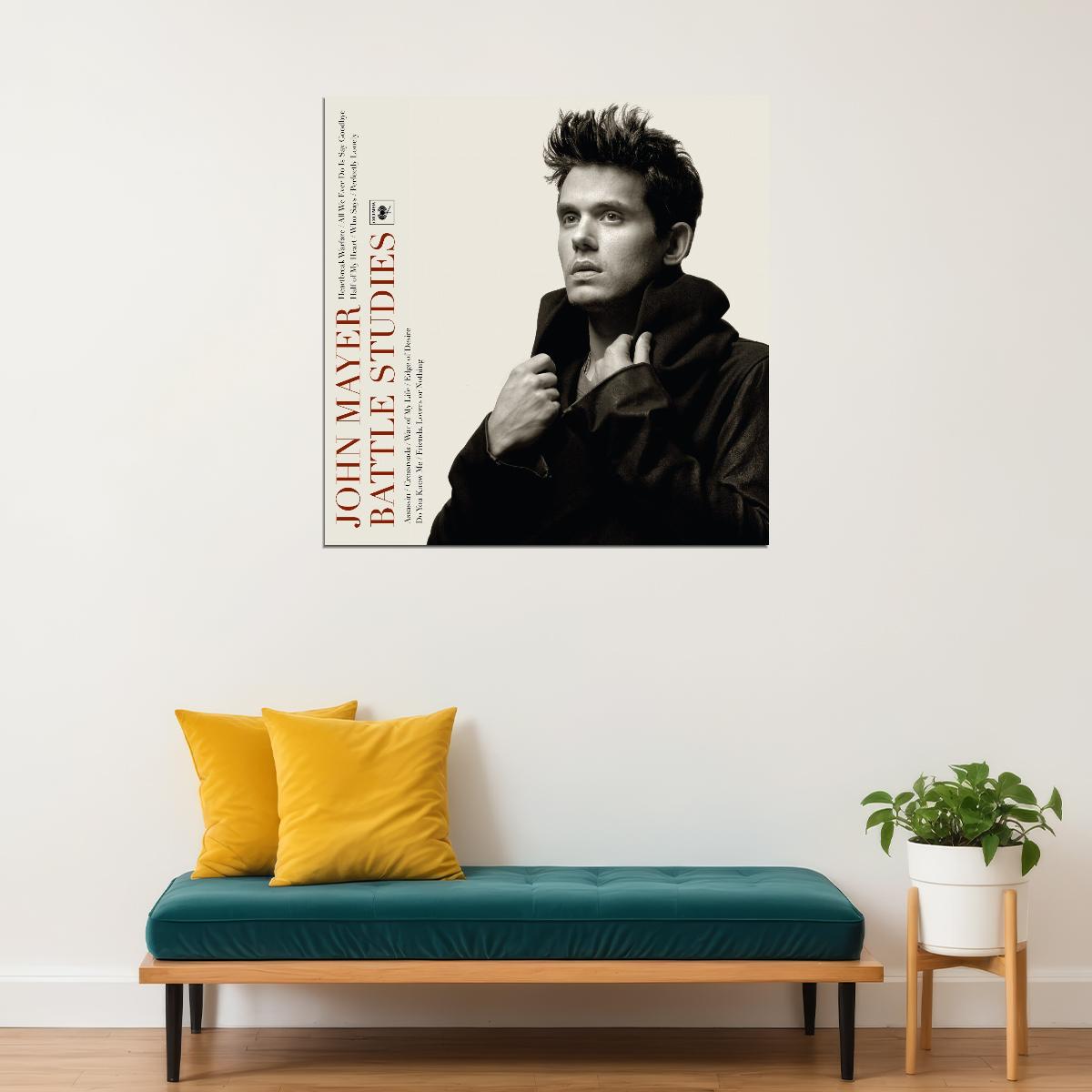 John Mayer Battle Studies Album Cover Art Music Poster Pop Rock Wall Art