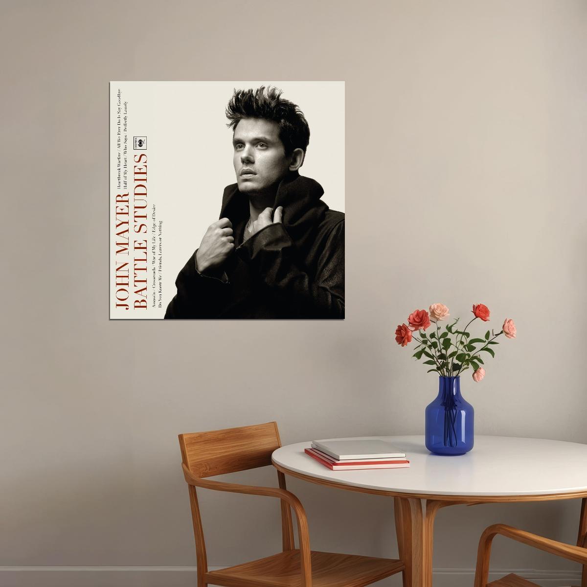 John Mayer Battle Studies Album Cover Art Music Poster Pop Rock Wall Art