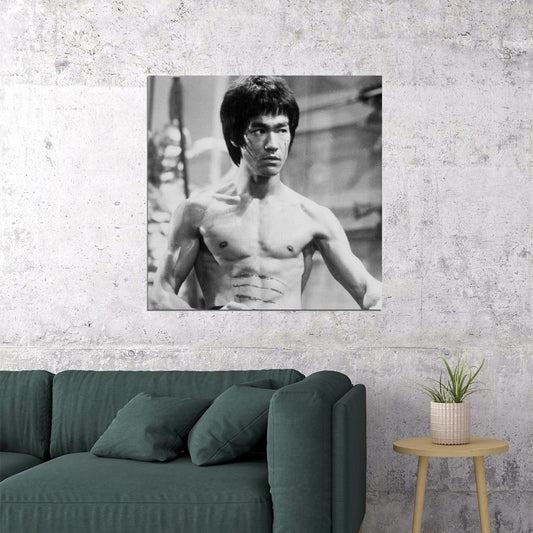 Bruce Lee Poster Martial Arts Legend Wall Art Action Star Print - xonomax