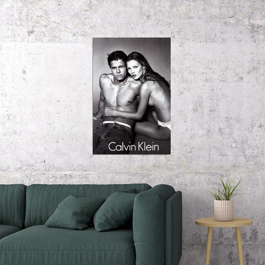 Marky Mark & Kate Moss Poster Iconic Celebrity Duo Wall Print Retro - xonomax