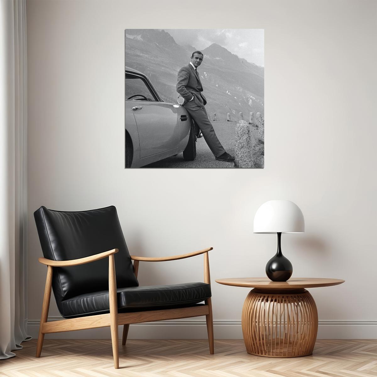 Sean Connery 1960s 1970s Retro Poster Classic Film Star Vintage Wall Print