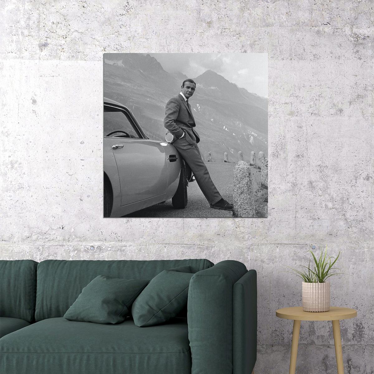 Sean Connery 1960s 1970s Retro Poster Classic Film Star Vintage Wall Print