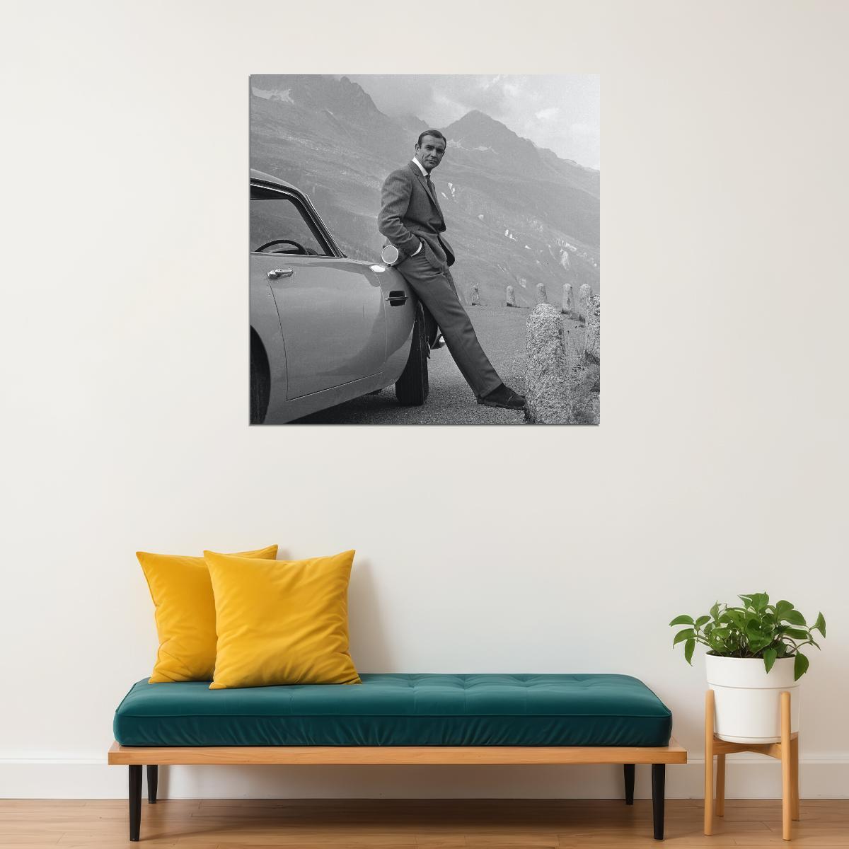 Sean Connery 1960s 1970s Retro Poster Classic Film Star Vintage Wall Print