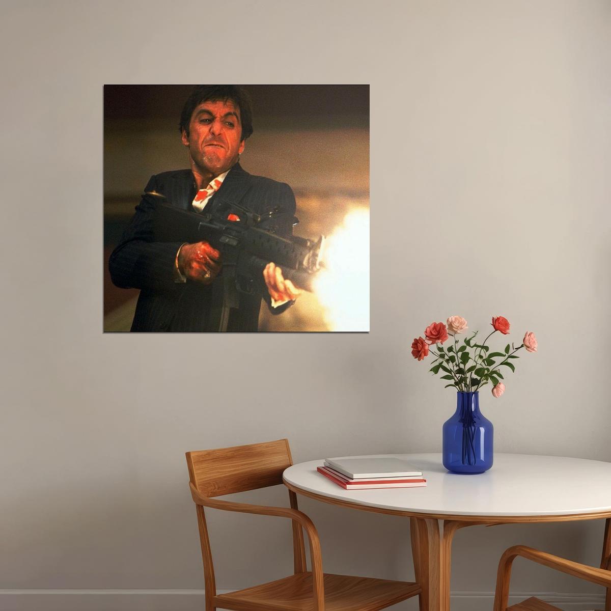 Al Pacino Scarface Movie Poster Crime Film Wall Art Classic Cinema Print - xonomax