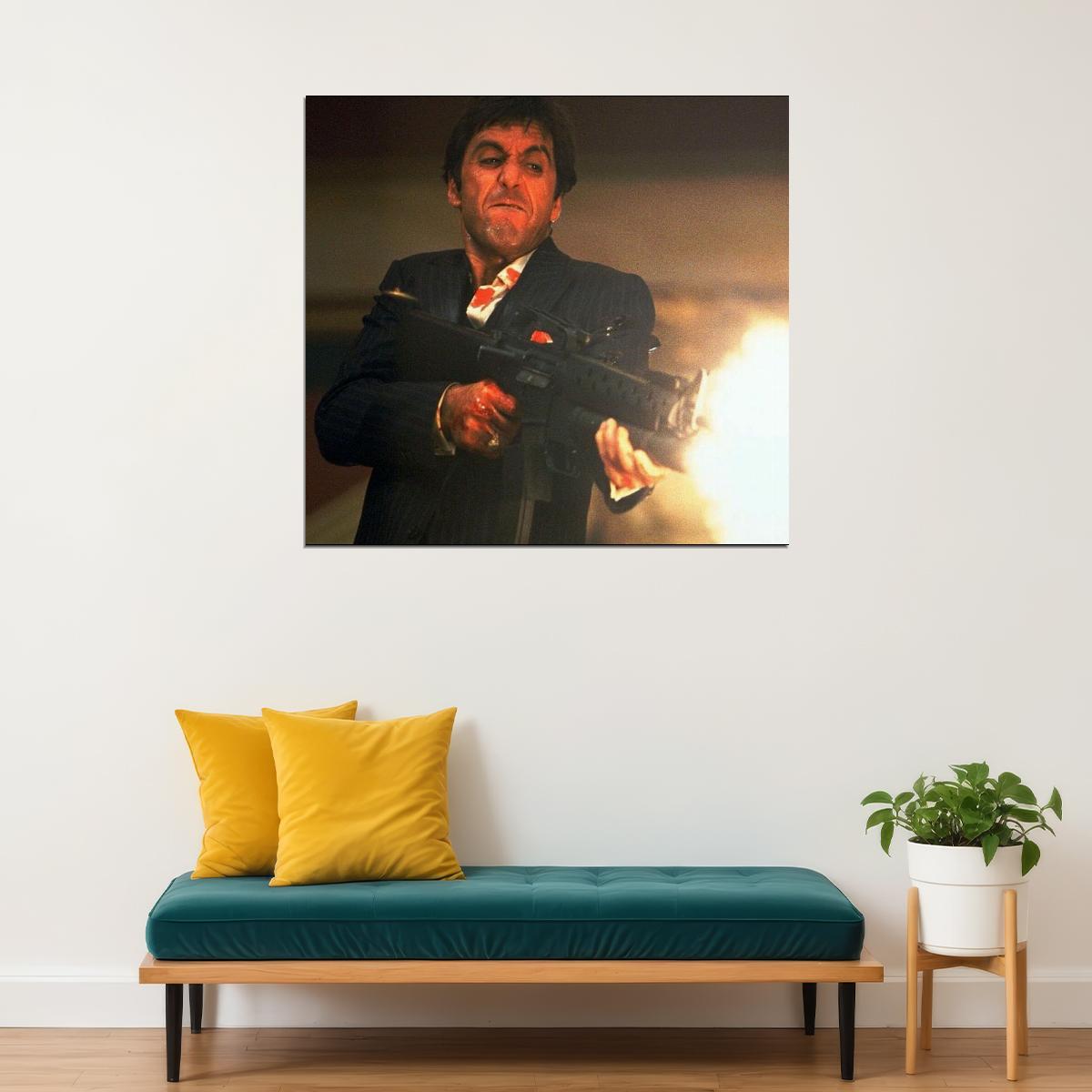 Al Pacino Scarface Movie Poster Crime Film Wall Art Classic Cinema Print - xonomax