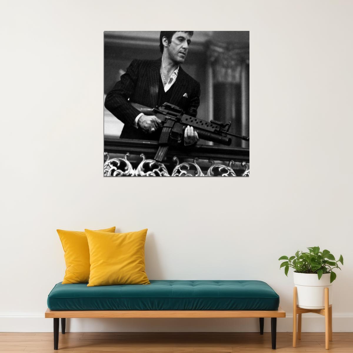 Al Pacino Scarface Movie Poster Crime Film Wall Art Classic Cinema Print - xonomax