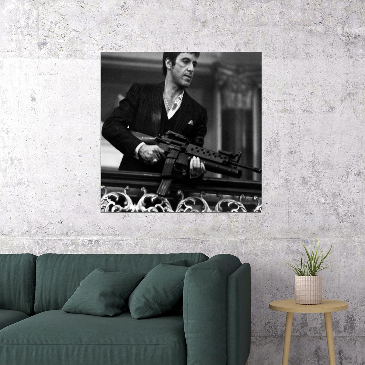 Al Pacino Scarface Movie Poster Crime Film Wall Art Classic Cinema Print - xonomax