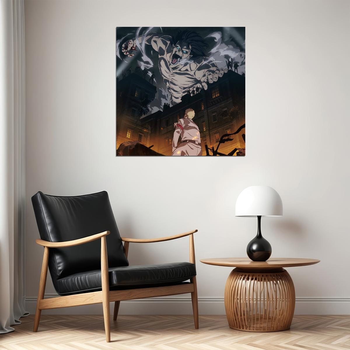 Attack On Titan Anime Poster Japanese Animation Wall Art Manga Series Print - xonomax