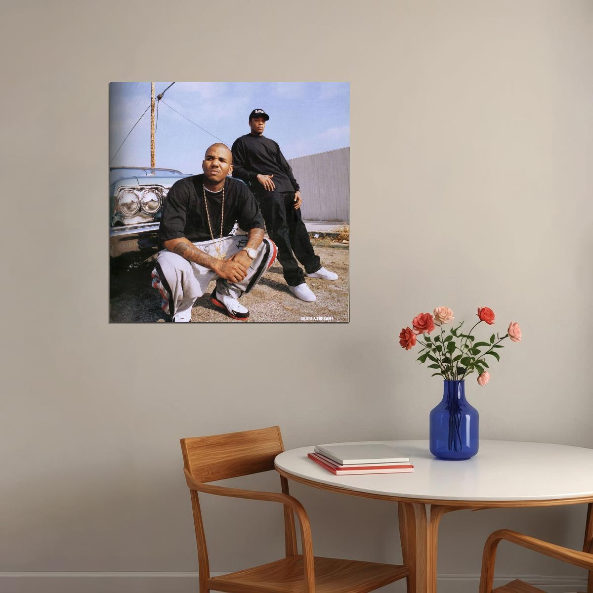 Dr. Dre & The Game Collaboration Poster Hip-hop Music Wall Art Rap Artists Music Print - xonomax