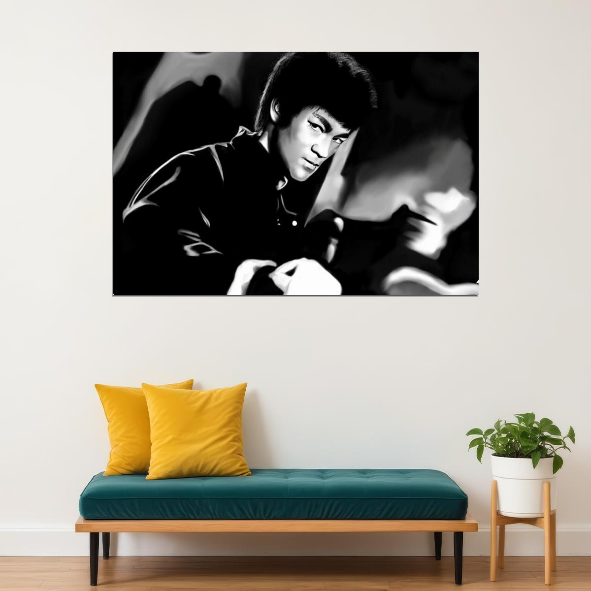 Bruce Lee Poster Martial Arts Legend Wall Art Action Star Print