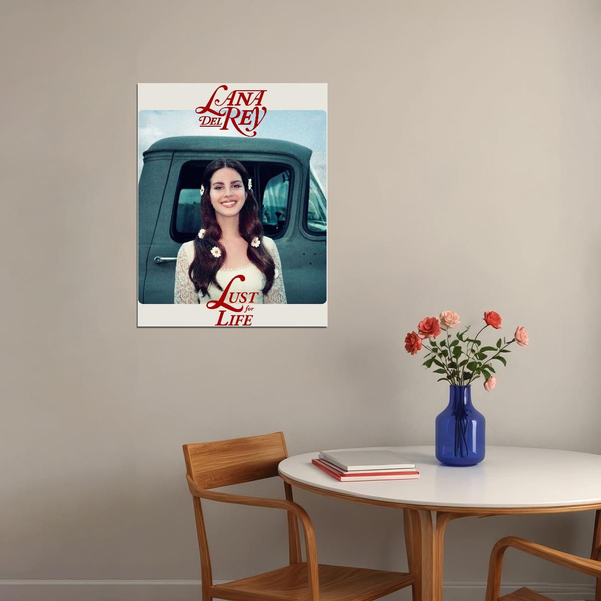 Lana Del Rey Lust For Life Album Cover Art Music Poster Pop Singer Wall Print